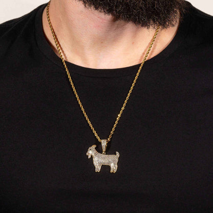 Iced GOAT Pendant 925 Sterling Silver