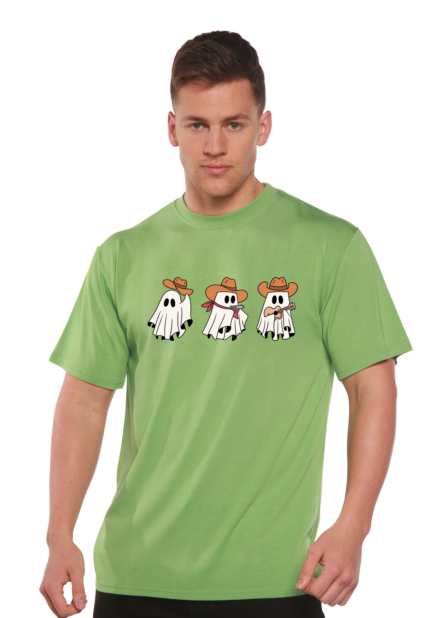Cowboy Ghosts Unisex Bamboo Viscose/Organic Cotton Short Sleeve Graphic T-Shirt