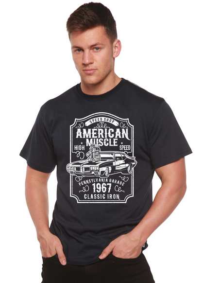 American Muscle Men's Bamboo Viscose/Organic Cotton Short Sleeve Graphic T-Shirt