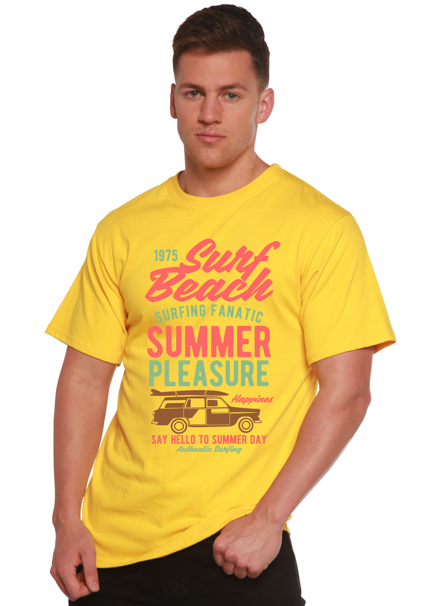 Surf Beach Spun Bamboo® Men's Bamboo Viscose/Organic Cotton Short Sleeve Graphic T-Shirt