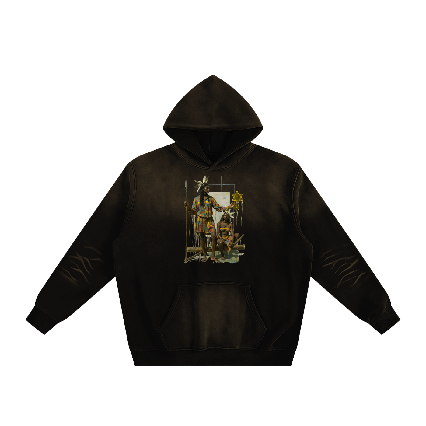Amaru Khan Stars Sunfade Fleeced Hoodie