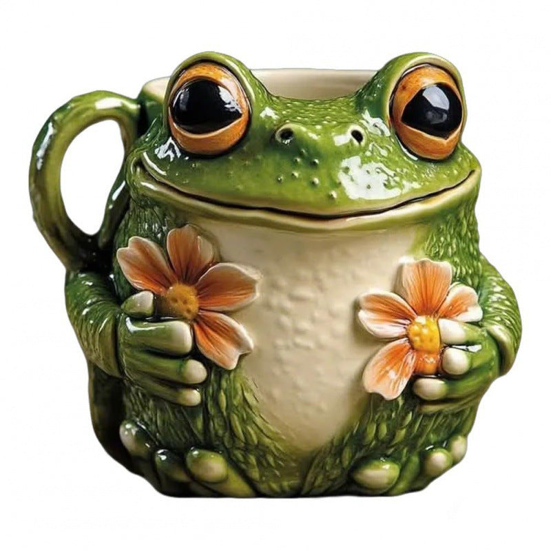 Garden Floral Tree Frog Mug