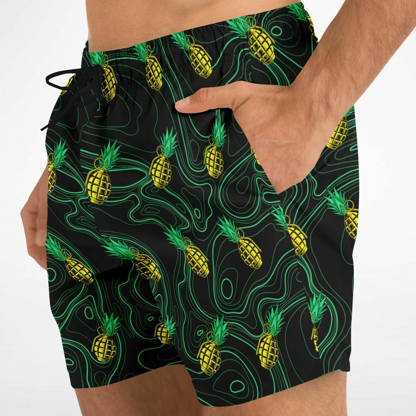 Rad Palm Pineapple Death Swim Trunks