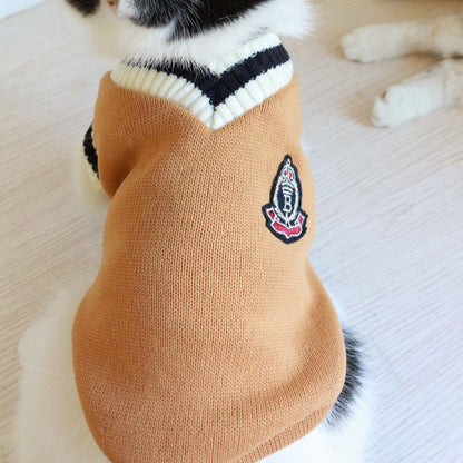 Fleece Knit Sleeveless Sweater for Cat