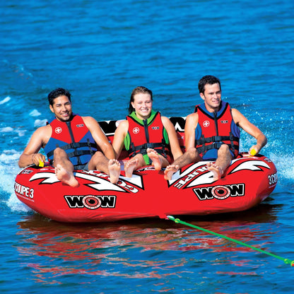 WOW Sports 3 Person Coupe Cockpit Towable Water Tube For Pool and Lake (15-1040)