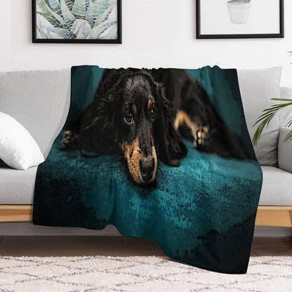 Adorable Dachshund Throw Blanket