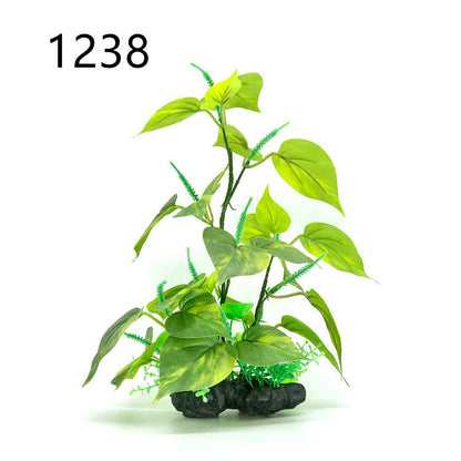Weighted Artificial Terrarium & Aquarium Plant Decor