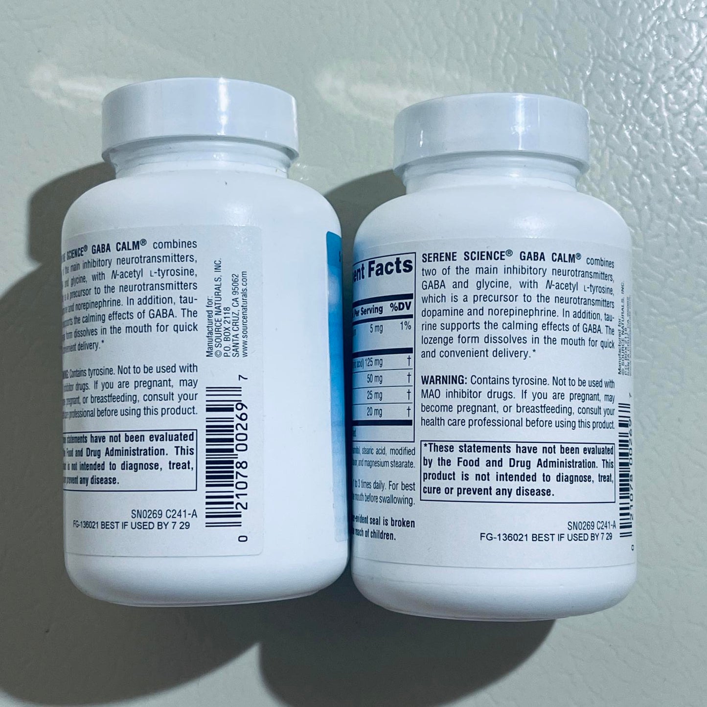 Serene Science GABA Calm Calm Mind Orange Flavor Dietary Supplement 240 Lozenges - 7/2029