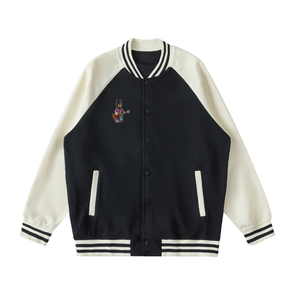 Jerry Garcia Top Hat Two Tone Raglan Sleeve Varsity Jacket