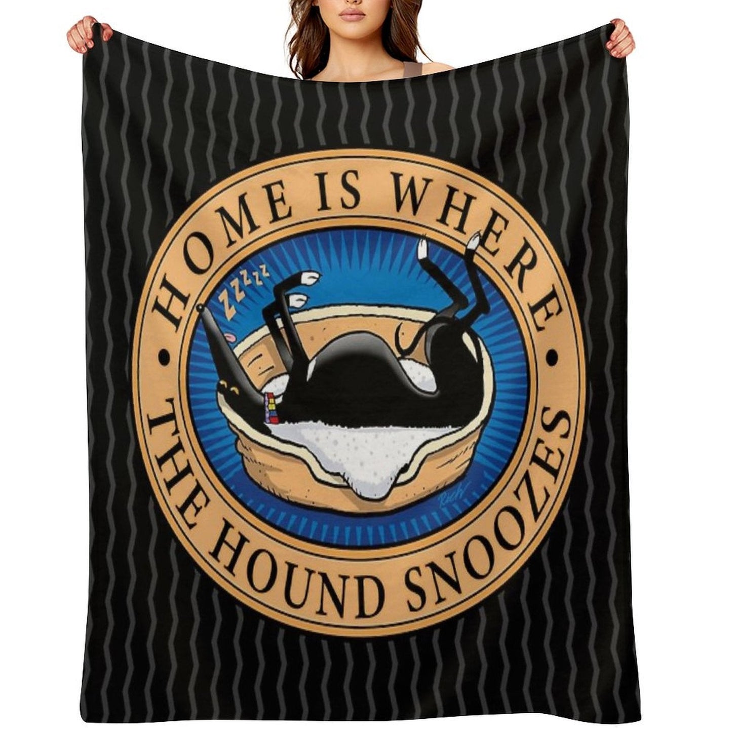 Home Is Where The Hound Snoozes Throw Blanket