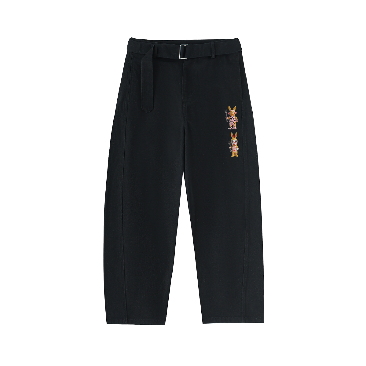 RaTChet BunneeZ Belted Barrel-leg Chino Pants