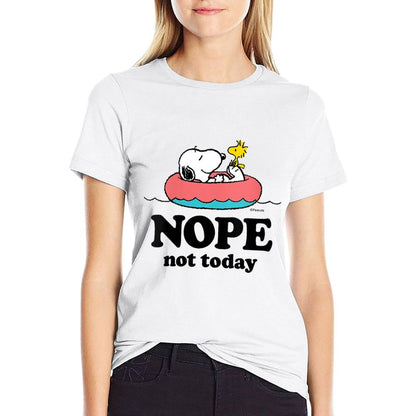 Womens Peanuts - Snoopy Nope Not Today  Durable T-Shirt