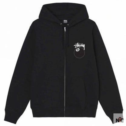 8 Ball Zip Black Hoodie