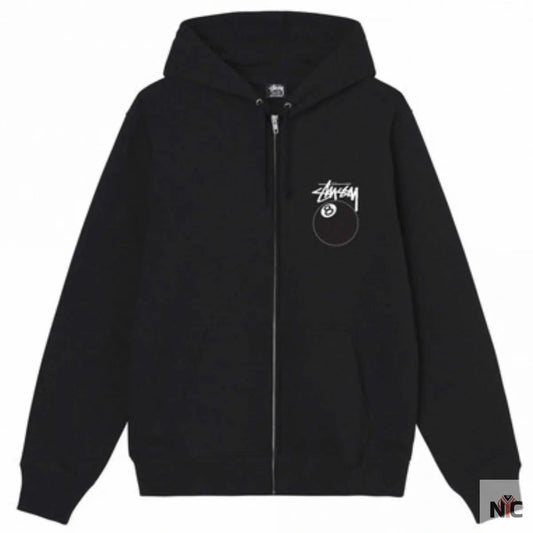 8 Ball Zip Black Hoodie