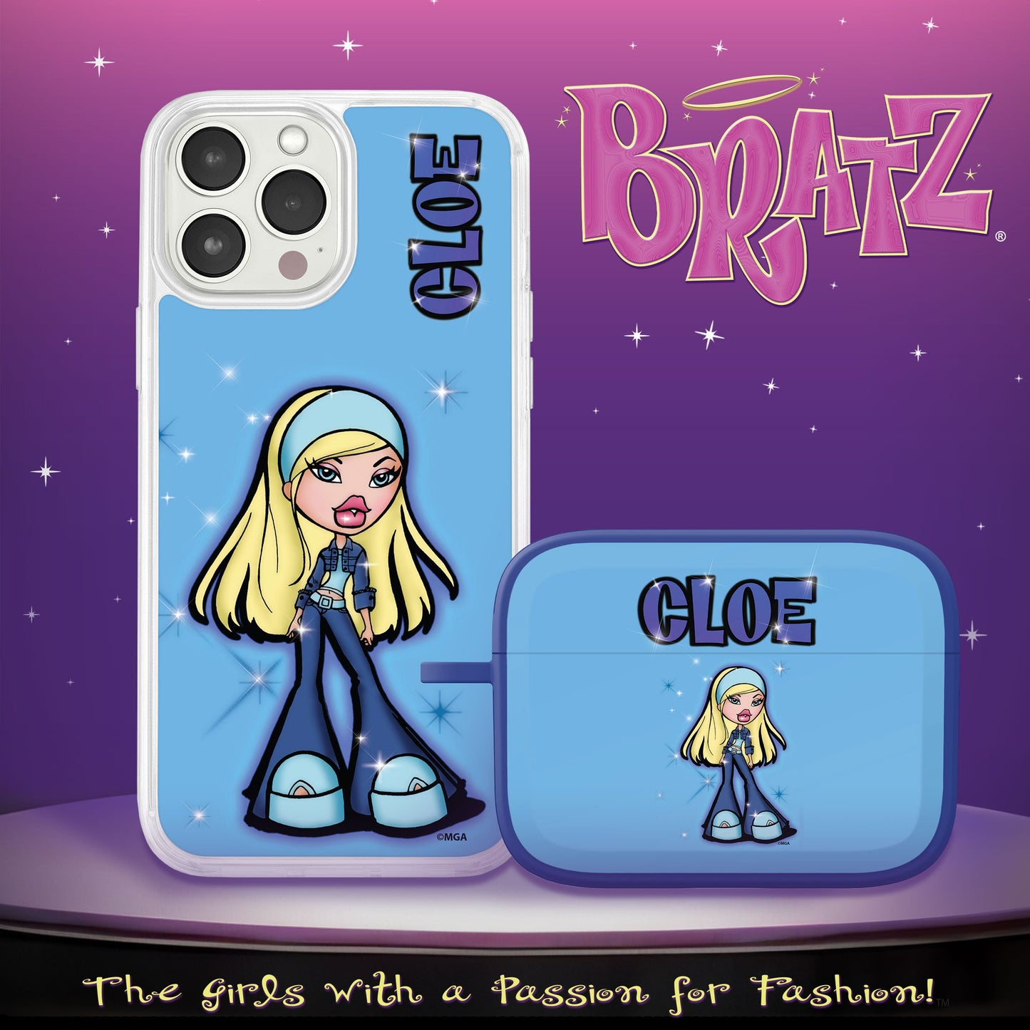 Bratz® Passion For Fashion HD Apple iPhone 12 Mag-Safe Phone Case and AirPods Pro Combo Package