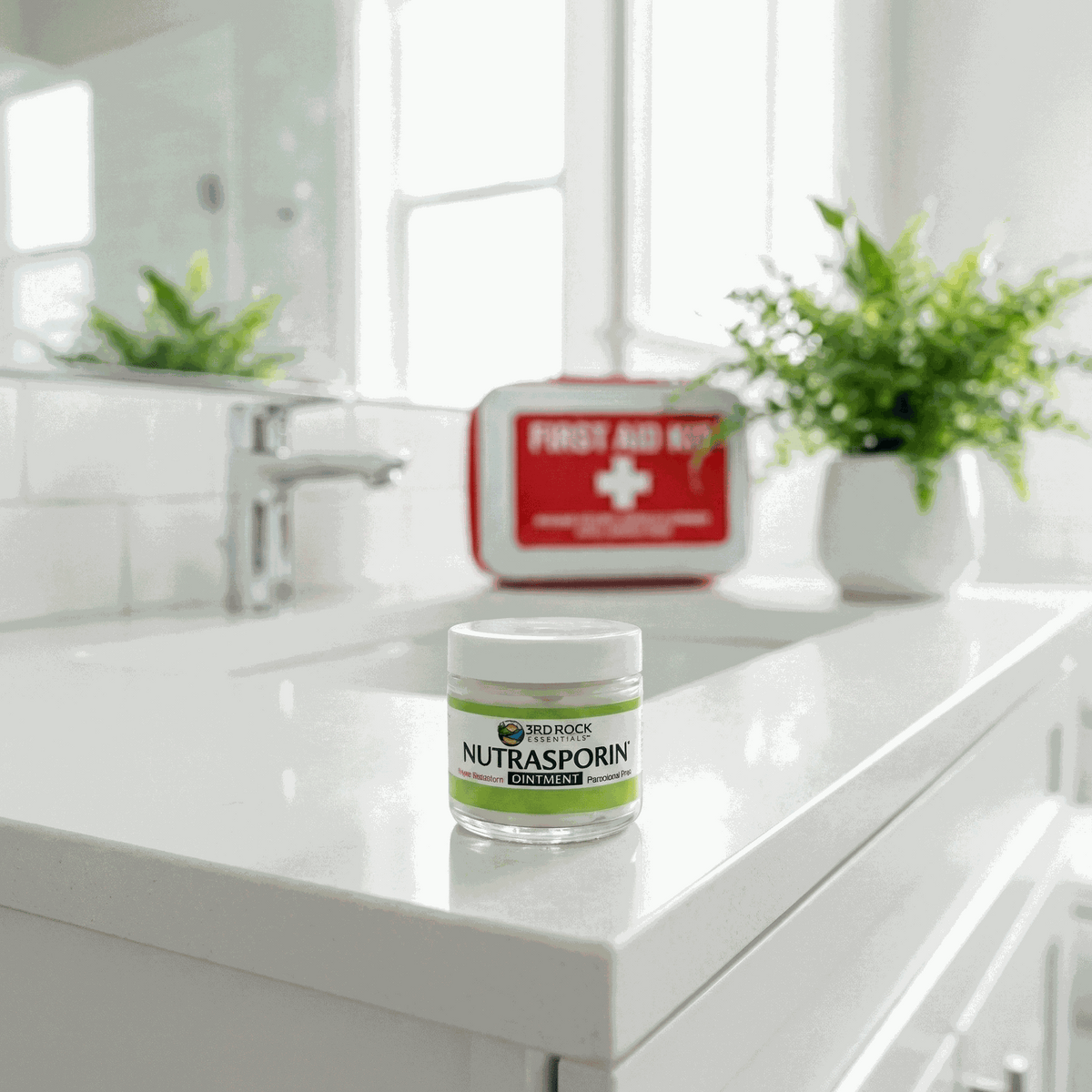 Nutrasporin® - 3oz JAR - All Natural First Aid Ointment 100ppm Silver Gel (Water Resistant)