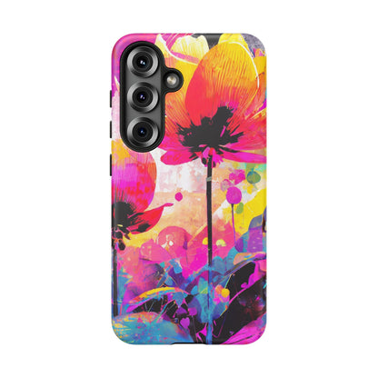 Neon Floral Tough Phone Case