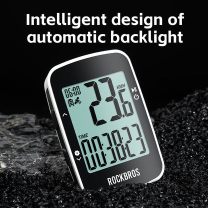 ROCKBROS R1 Bike Computer GPS Wireless Speedometer IPX7 600mAh Battery 2.3''