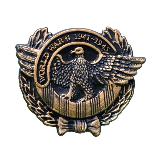 WWII Veteran Grave Marker & Flag Holder with Aluminum Ground Spike