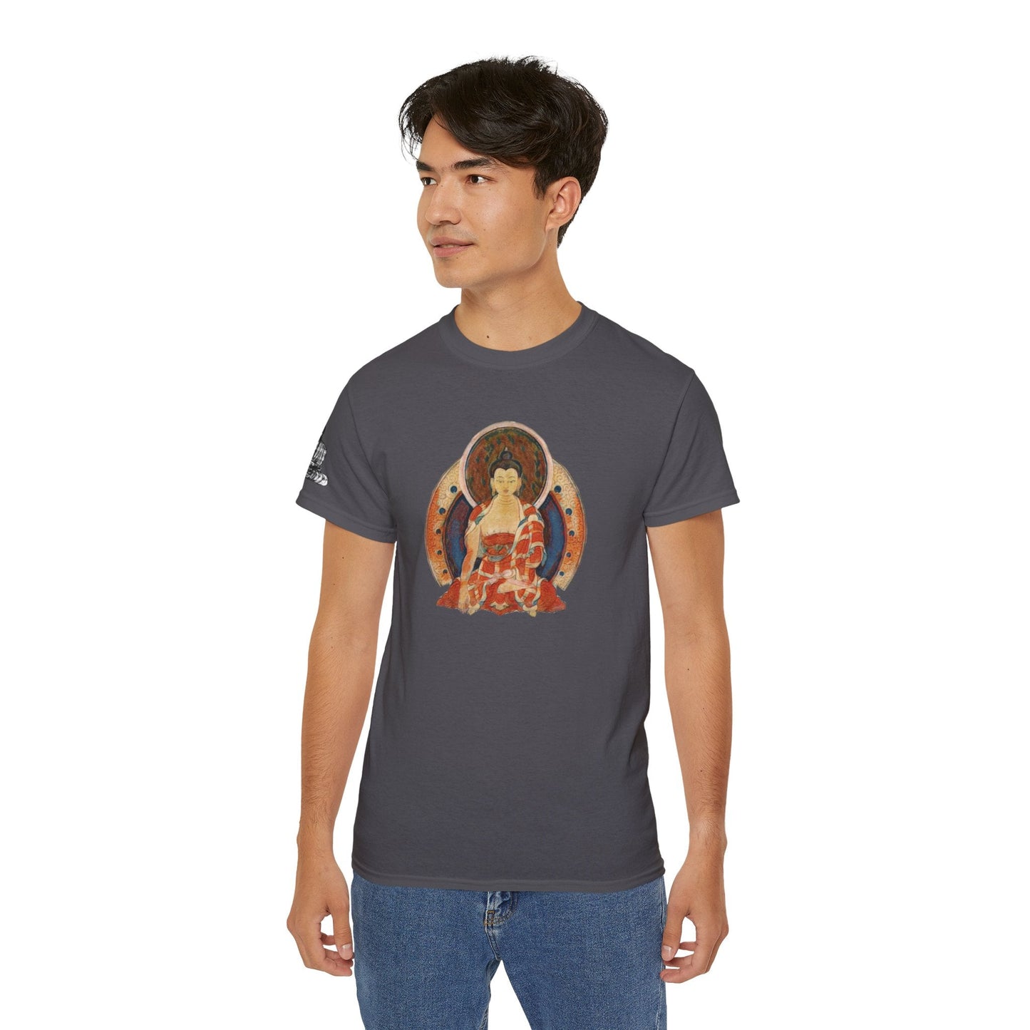 Fine Art Buddha Oil Paint Print Unisex Ultra Cotton Tee