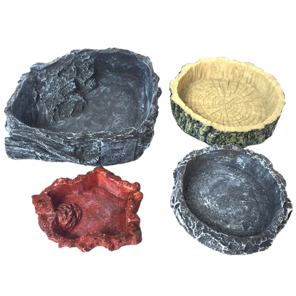 Small Rock & Forest Reptile Feeding Dishes