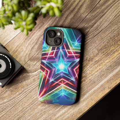 Neon Light Stars Tough Phone Case