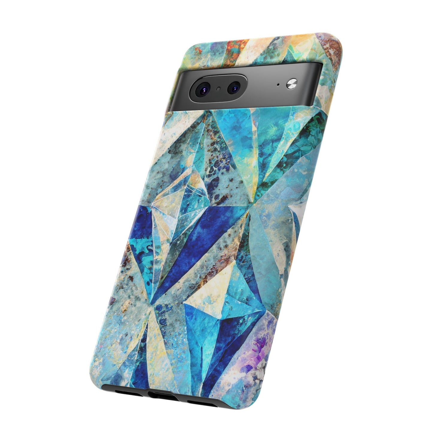 Diamond Blue Abstract Tough Phone Case