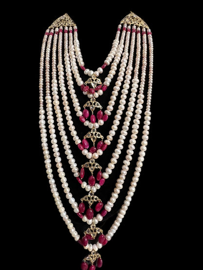 BR497 INSIA BRIDAL SET IN RUBY  ( READY TO SHIP  )