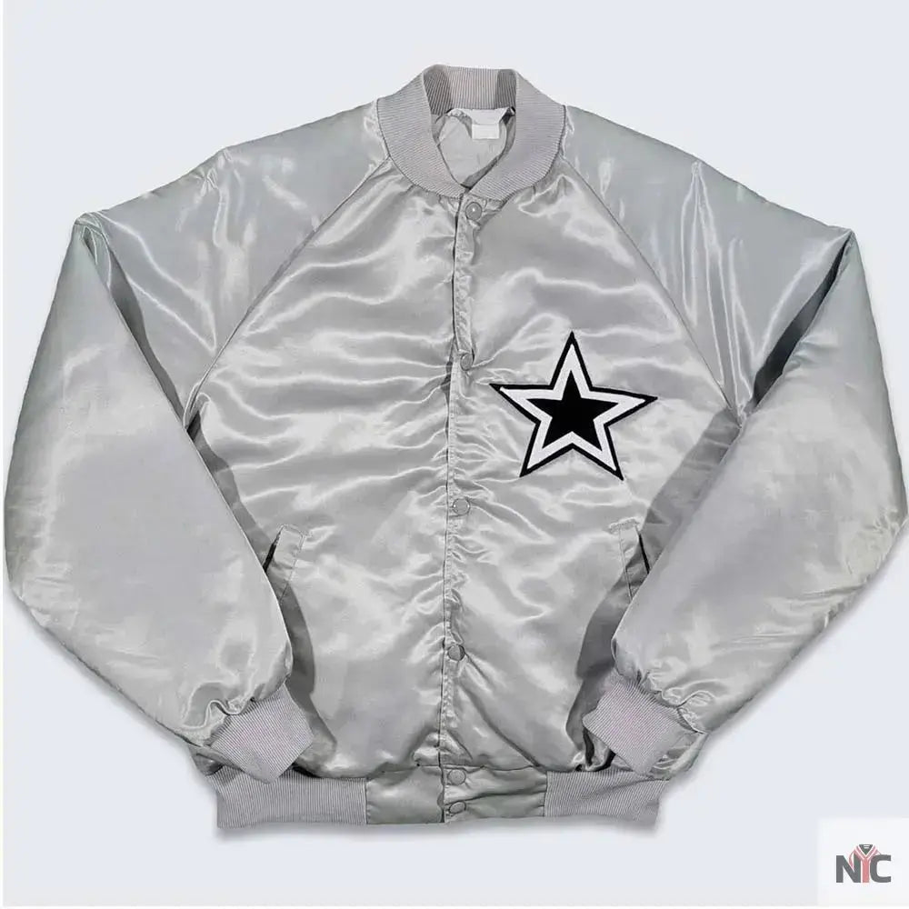 80’s Dallas Cowboys Silver Bomber Jacket