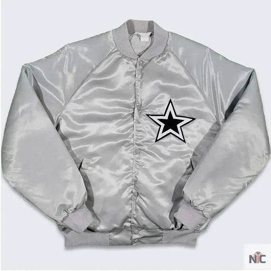 80’s Dallas Cowboys Silver Bomber Jacket