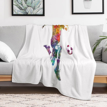Man Soccer Football Player 09 Throw Blanket