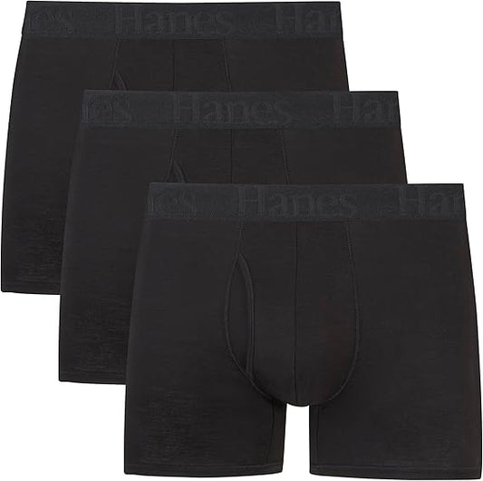 Hanes Men's Originals Supersoft Boxer Briefs & Trunks Underwear (3 Pack)