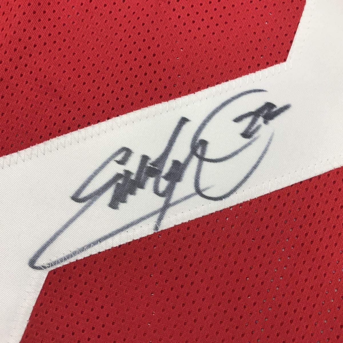 Autographed/Signed Eddie George Ohio State Red Stat College Football Jersey JSA COA