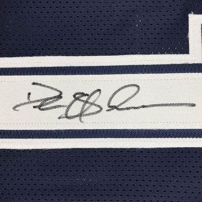 Autographed/Signed Deion Sanders Dallas Dark Blue Football Jersey JSA COA