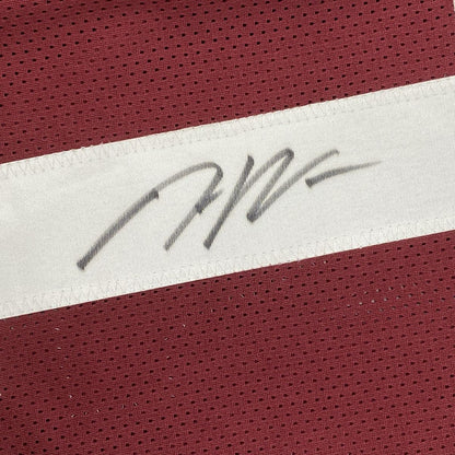 Autographed/Signed Jaylen Waddle Alabama Red College Football Jersey Beckett BAS COA