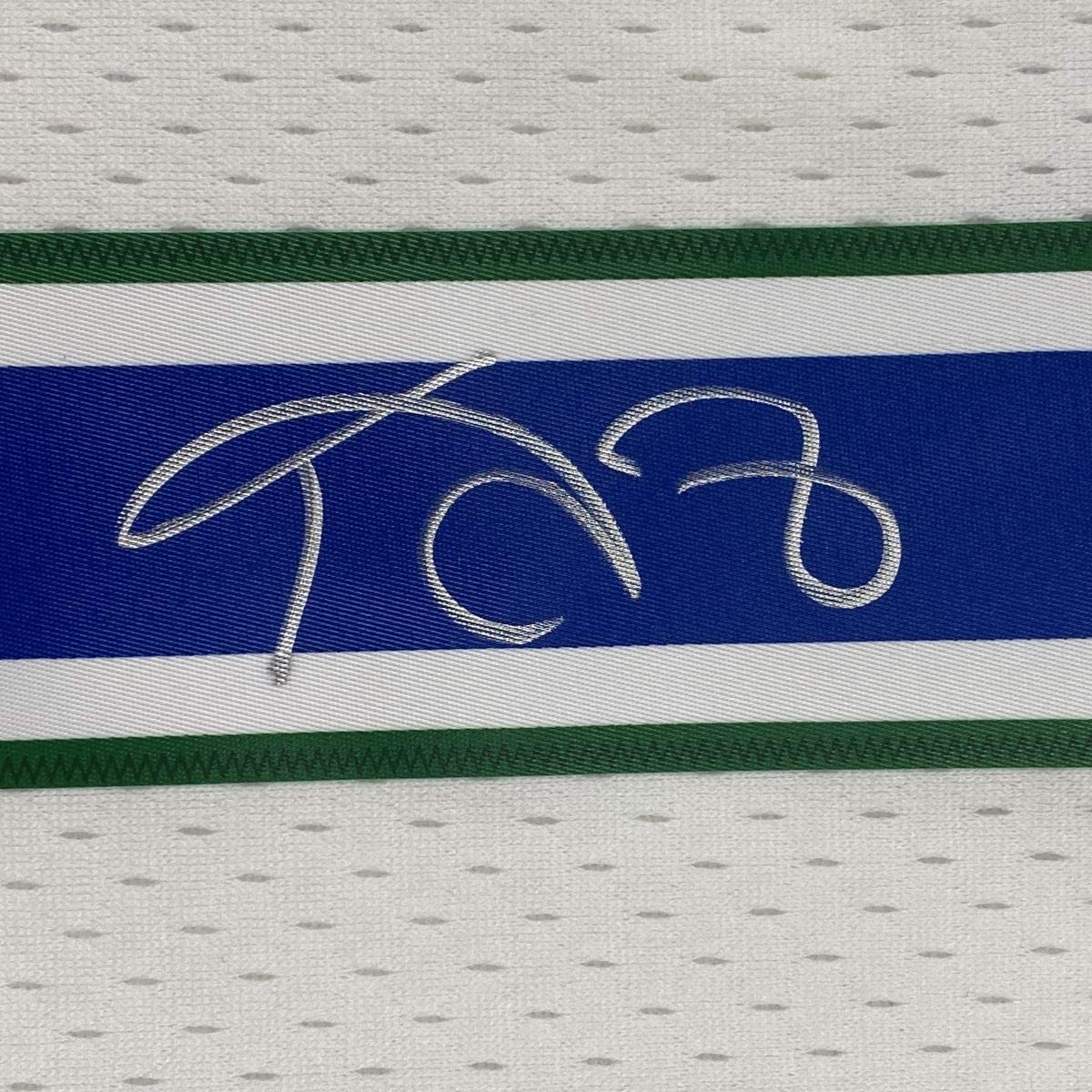 Autographed/Signed Kevin Garnett Minnesota Timberwolves White Authentic Mitchell & Ness Basketball Jersey Fanatics COA