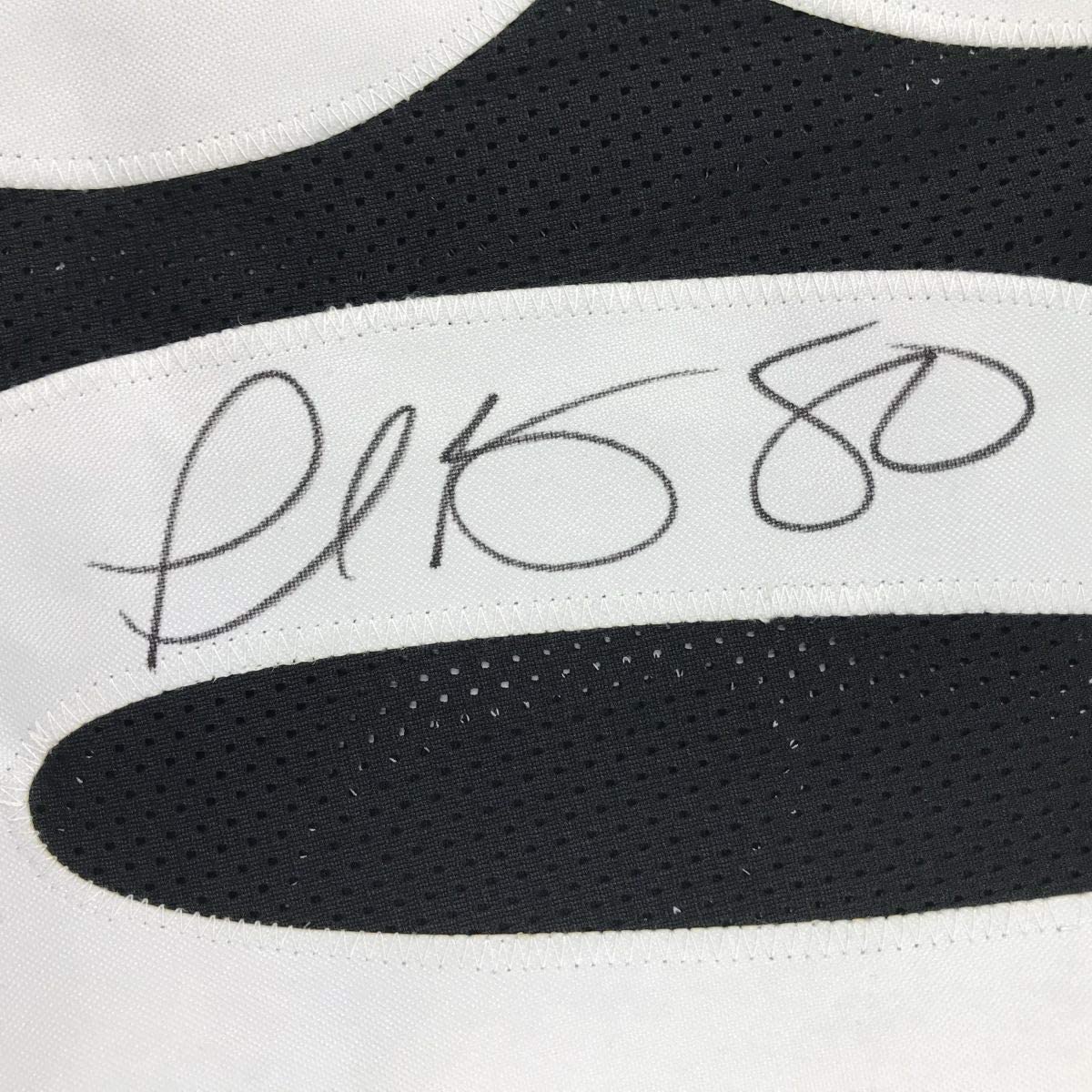 Autographed/Signed Plaxico Burress Pittsburgh Black Football Jersey JSA COA
