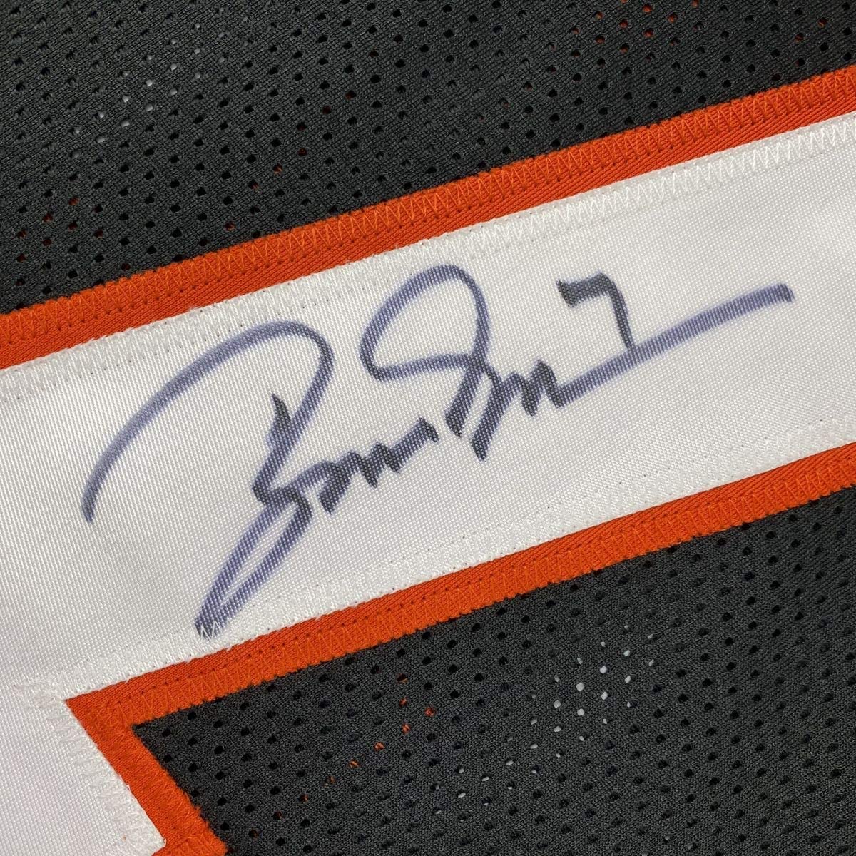 Autographed/Signed Boomer Esiason Cincinnati Black Football Jersey JSA COA