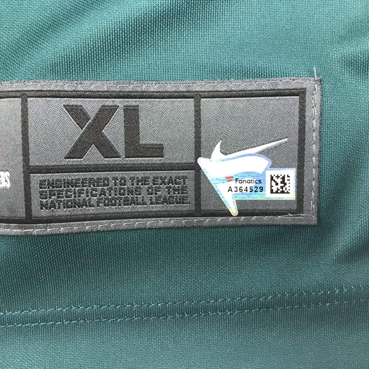 Autographed/Signed Carson Wentz Philadelphia Eagles Green Nike Dri Fit Football Jersey Fanatics COA