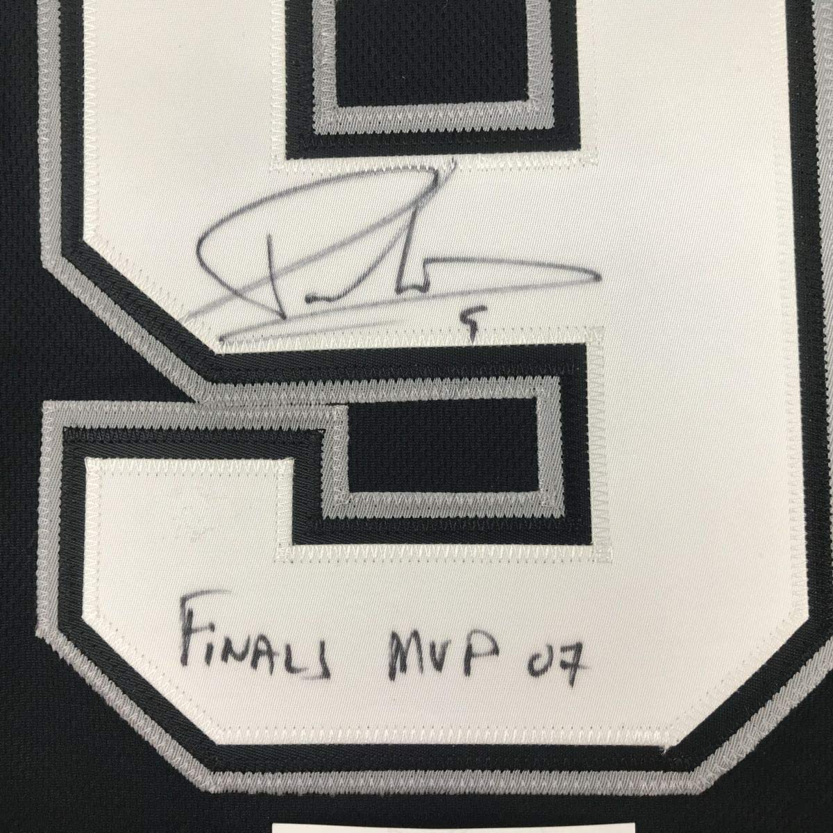 Autographed/Signed Tony Parker Finals MVP 07 San Antonio Black Basketball Jersey JSA COA