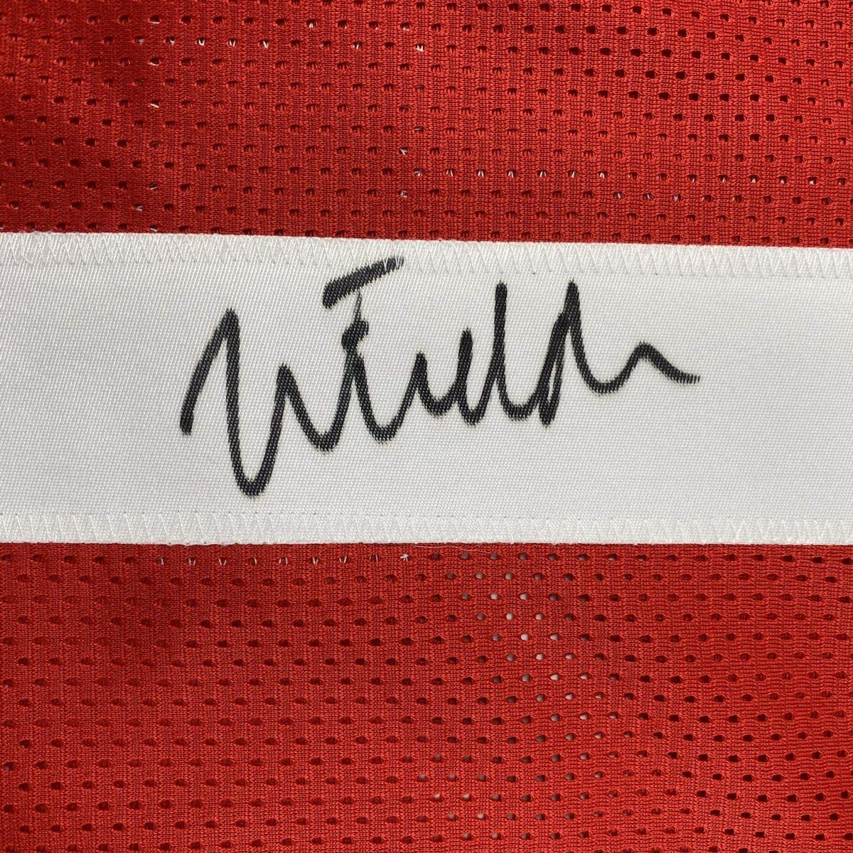 Autographed/Signed Justin Fields Ohio State Red College Football Jersey JSA COA
