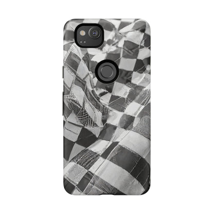 Abstract Checker Print Tough Phone Case