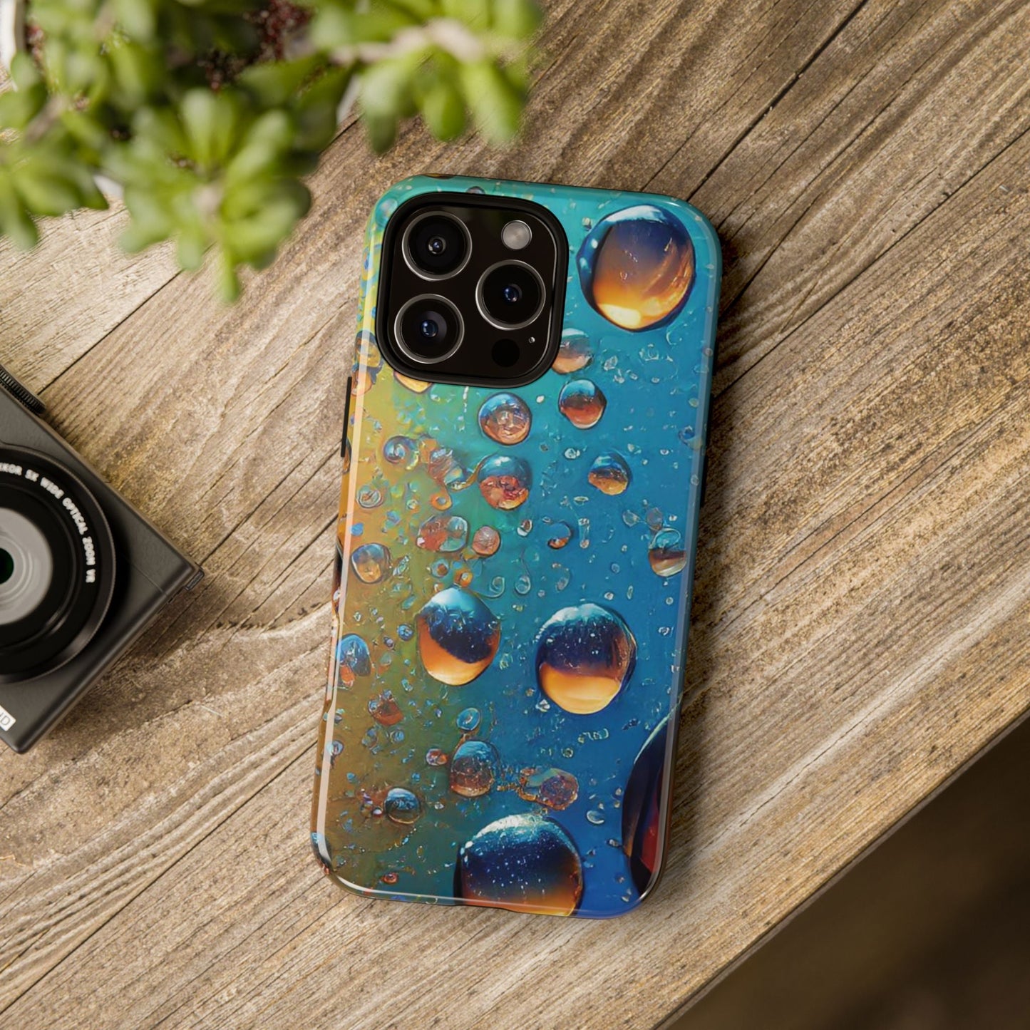 Colorful Water Droplets Tough Phone Case