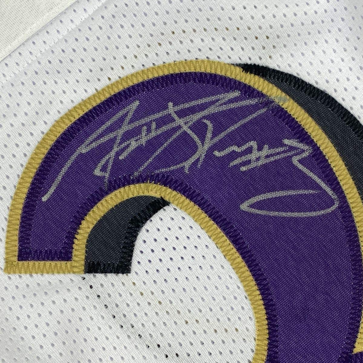 Autographed/Signed Matt Stover Baltimore White Football Jersey JSA COA