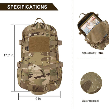 Tactical Military Outdoor Hiking Molle Rucksack Assault Pack