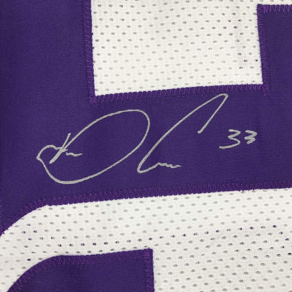 Autographed/Signed Dalvin Cook Minnesota White Football Jersey JSA COA