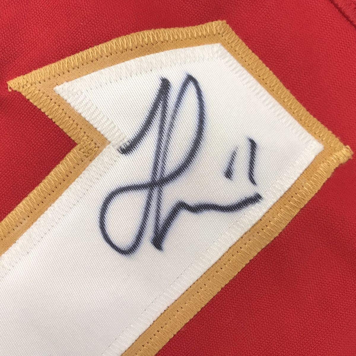 Framed Autographed/Signed Jonathan Huberdeau 35x39 Florida Red Hockey Jersey Beckett BAS COA