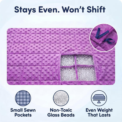 Kids Weighted Blanket with Removable Minky Cover