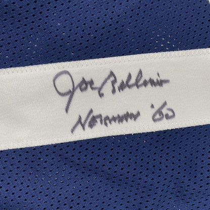 Autographed/Signed Joe Bellino Heisman 60 Navy Blue College Football Jersey JSA COA