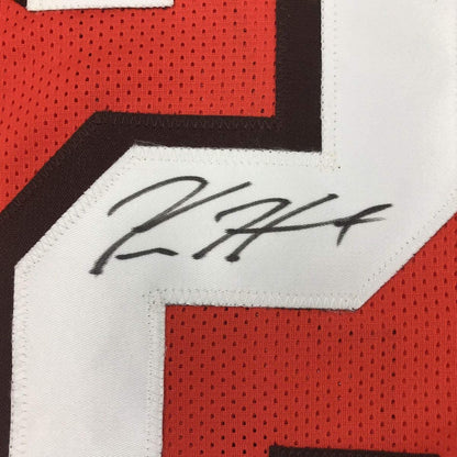 Autographed/Signed Kareem Hunt Cleveland Orange Football Jersey JSA COA